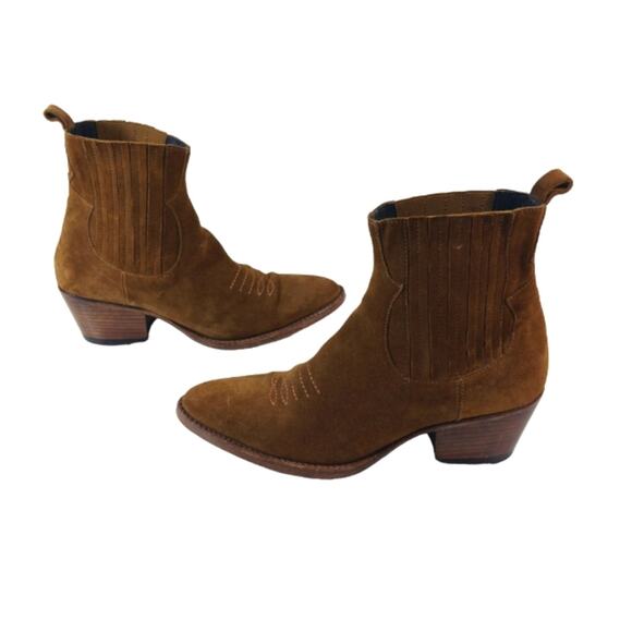 FS1910 GUC $435 Maje Camel Western Boots size 36 US 5.5 - Picture 3 of 10